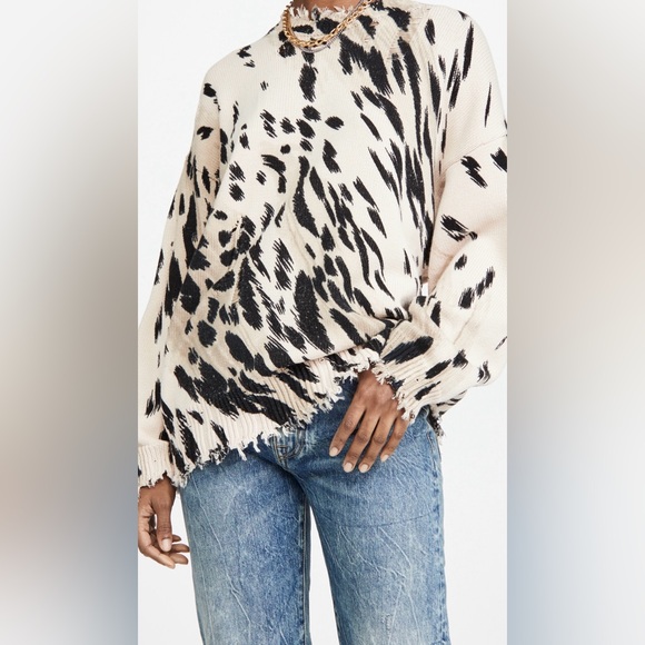 R13 oversized cheetah sweater - Picture 2 of 7